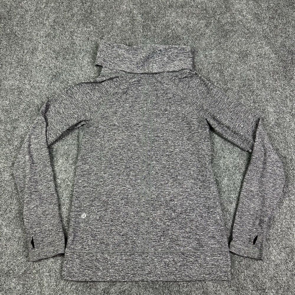 Lululemon Shirt Women 4 Heather Gray Make A Move Cowl Neck Stretch Athletic READ - Picture 8 of 11